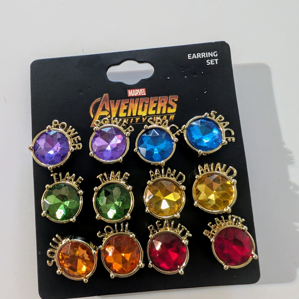 Marvel Avengers Infinity Stone Earring Set